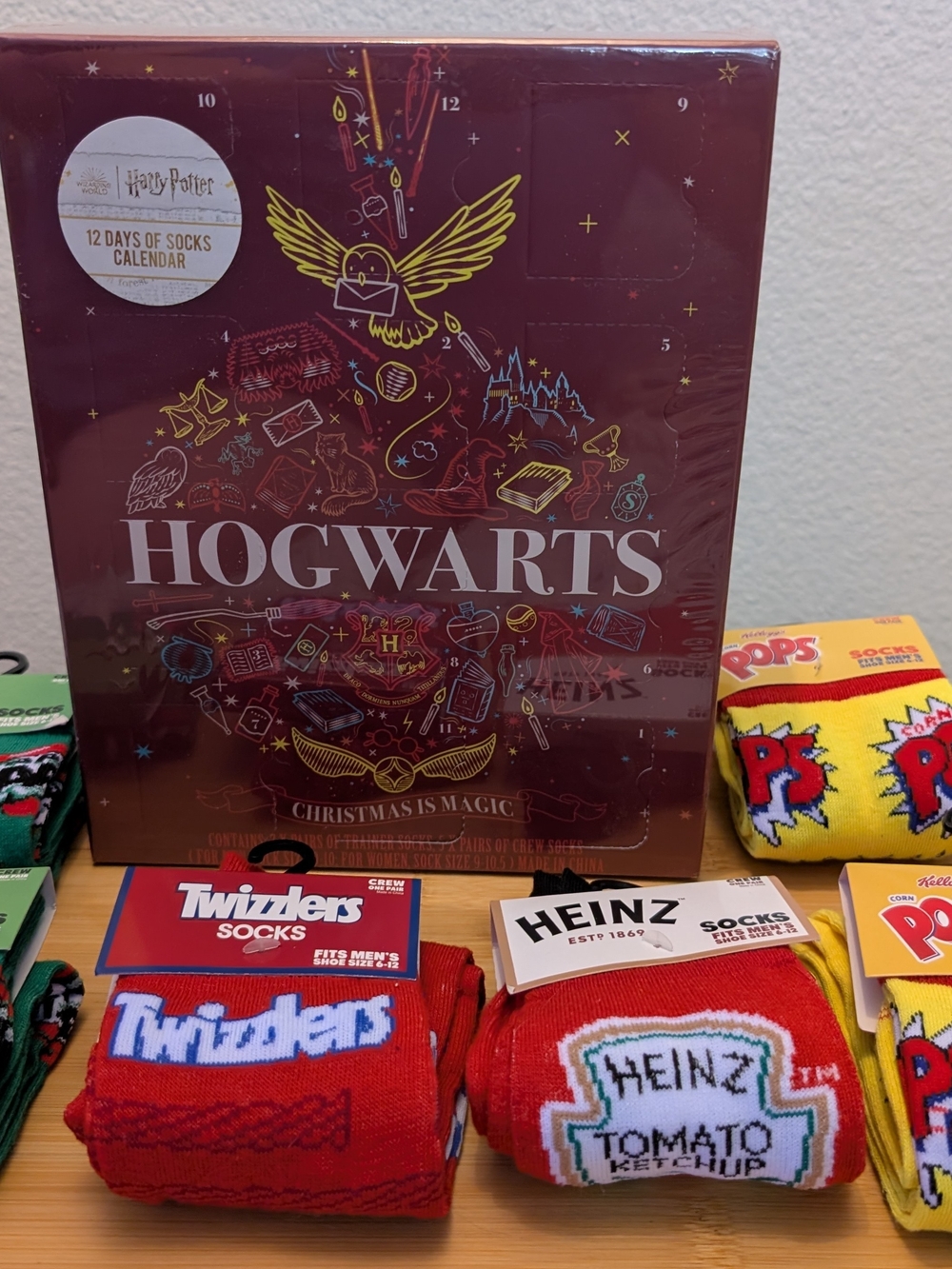 Hogwarts Holiday Sock Advent Calendar And Novelty Socks